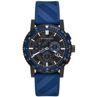 Horlogeband Burberry BU9807 Kunststof/Plastic Blauw 22mm