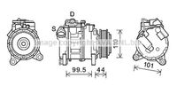 Ava Cooling Airco compressor BWAK492