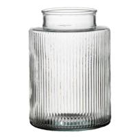 Bloemenvaas Yara - transparant - glas - D13 x H18cm - decoratie