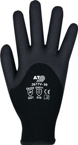 Asatex Koudebestendige handschoen | maat 9 zwart | EN 388, EN 511 PSA-categorie II | terry-lussen | 6 paar - 3677V/9 3677V/9
