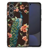Samsung Galaxy S24 FE Dierenprint Telefoonhoesje Pauw met Bloemen