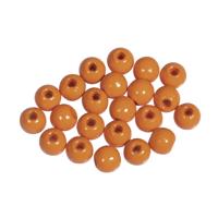 Rayher hobby kralen van hout - oranje - Dia 6 mm - 345x stuks - DIY sieraden maken - Kralen rijgen