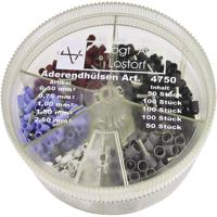 Vogt Verbindungstechnik 4750 Assortiment adereindhulzen 0.5 mm², 0.75 mm², 1 mm², 1.5 mm², 2.5 mm² Deels geïsoleerd Wit, Lichtblauw, Rood, Zwart, Grijs 400 - thumbnail