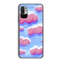 Roze wolken met vogels: Xiaomi Redmi Note 10 5G Transparant Hoesje