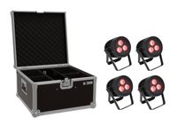 EUROLITE Set 4x LED IP PAR 3x9W SCL Spot + Case