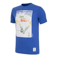 COPA Football - Brazilië World Cup 2014 Poster T-Shirt - Blauw