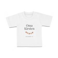 Baby shirt bedrukken - Korte mouw - Wit - 62/68