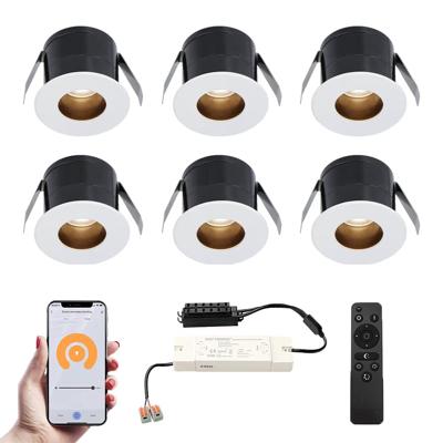 Set van 6 Olivia Smart LED Mini Inbouwspots - Veranda spots - 12V 3W 150lm - Dimbaar - Wifi & Bluetooth - 2700K - IP44 waterdicht - Wit Set van 6 Olivia Smart LED Mini Inbouwspots - Veranda spots - 12V 3W 150lm - Dimbaar - Wifi & Bluetooth - 2700K - IP44 waterdicht - Wit