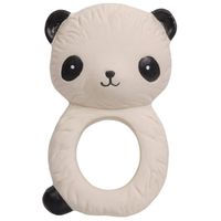 A Little Lovely Company Bijtring Panda Junior 10 Cm Rubber Beige - thumbnail
