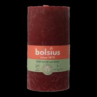 Bolsius Rustiekkaars shine 130/68 velvet red 1 Stuks