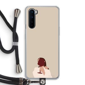 I drink wine: OnePlus Nord Transparant Hoesje met koord