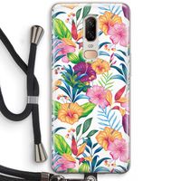 Tropisch 2: OnePlus 6 Transparant Hoesje met koord