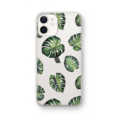 Tropische bladeren: iPhone 12 mini Transparant Hoesje