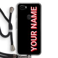 Namecase: Pixel 3a Transparant Hoesje met koord Namecase: Pixel 3a Transparant Hoesje met koord