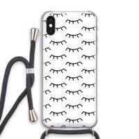 Wimpers: iPhone XS Transparant Hoesje met koord