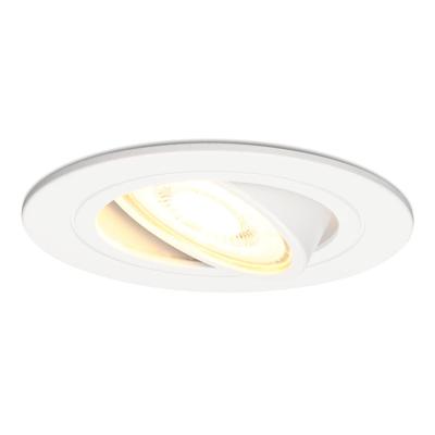 Pittsburg LED inbouwspot - GU10 4 Watt 345 lumen - 2700K Warm wit - Dimbaar - Rond - Kantelbaar - IP20 Voor binnen - Wit Pittsburg LED inbouwspot - GU10 4 Watt 345 lumen - 2700K Warm wit - Dimbaar - Rond - Kantelbaar - IP20 Voor binnen - Wit