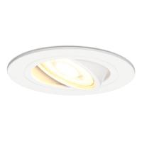 Pittsburg LED inbouwspot - GU10 4 Watt 345 lumen - 2700K Warm wit - Dimbaar - Rond - Kantelbaar - IP20 Voor binnen - Wit