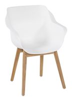 Hartman Tuinstoel 'Sophie Teak' met armleuning, kleur Wit