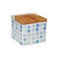 Zoutvaatje met deksel Versa Keramisch 12,2 x 11,5 x 12,2 cm