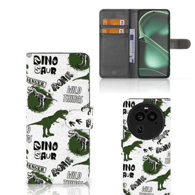 Telefoonhoesje | Met pasjeshouder | voor OPPO Find X6 Pro Dinosaurus