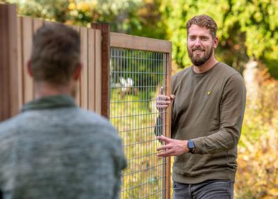 Gaaselement met kader hardhout 180 cm Tuindeco - Tuindeco