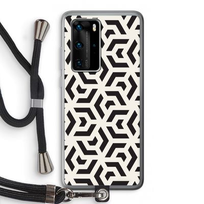 Crazy pattern: Huawei P40 Pro Transparant Hoesje met koord