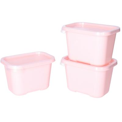 Vershoudbakjes nestbaar - BPA vrij - meal prep - 3x stuks van 1 liter - roze