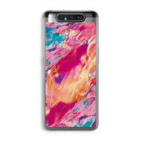 Pastel Echoes: Samsung Galaxy A80 Transparant Hoesje