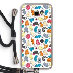 Kleurrijke katten: Samsung Galaxy J4 Plus Transparant Hoesje met koord