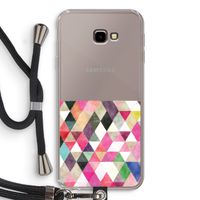 Gekleurde driehoekjes: Samsung Galaxy J4 Plus Transparant Hoesje met koord