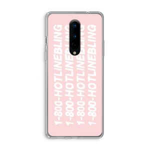 Hotline bling pink: OnePlus 8 Transparant Hoesje