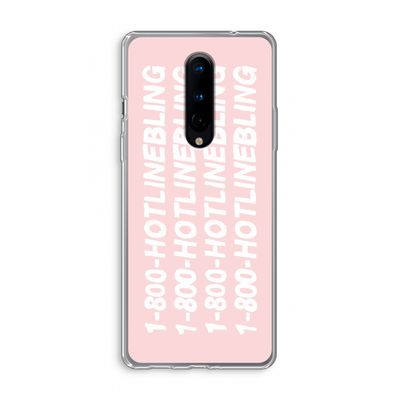 Hotline bling pink: OnePlus 8 Transparant Hoesje