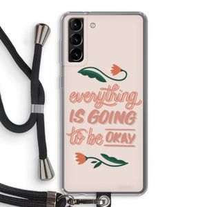 Optimistic flower girl: Samsung Galaxy S21 Plus Transparant Hoesje met koord
