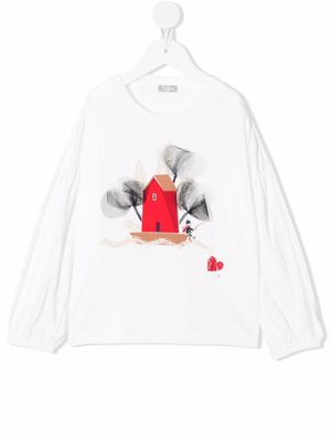 Il Gufo t-shirt à imprimé graphique - Blanc