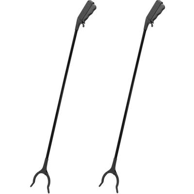 Zwarte afvalgrijper - 2x - 82 cm - Vuilnis opruimen - Grijparmen/afvalgrijpers/vuilnisgrijpers