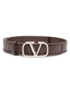 Valentino Garavani ceinture en cuir à design embossé - Marron