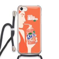 Peach please!: iPhone 8 Transparant Hoesje met koord