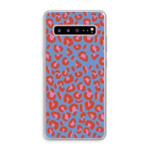 Leopard blue: Samsung Galaxy S10 5G Transparant Hoesje