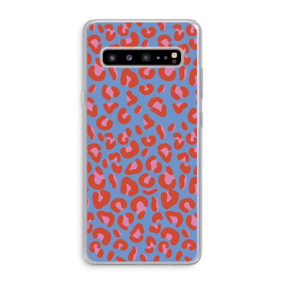 Leopard blue: Samsung Galaxy S10 5G Transparant Hoesje