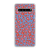 Leopard blue: Samsung Galaxy S10 5G Transparant Hoesje