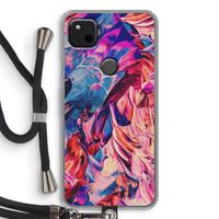 Pink Orchard: Pixel 4a Transparant Hoesje met koord