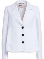 Marni blazer en coton à simple boutonnage - Blanc