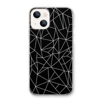 Geometrische lijnen wit: iPhone 13 mini Transparant Hoesje