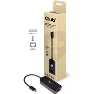 CLUB3D CAC-1520 kabeladapter/verloopstukje USB C Ethernet Zwart