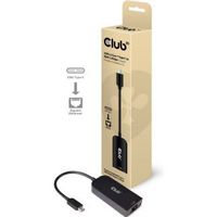 CLUB3D CAC-1520 kabeladapter/verloopstukje USB C Ethernet Zwart - thumbnail