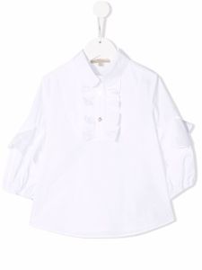 ELIE SAAB JUNIOR chemise à plastron volanté - Blanc