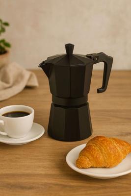 Italiaans koffiezetapparaat - PEZZETTI - ITALEXPRESS - Aluminium - 6 kopjes - Zwart