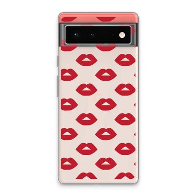 Lips: Google Pixel 6 Transparant Hoesje