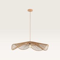 Hanglamp Avanta maronne xl - Bruine lamp van gevlochten papieren koord - Zonder lichtbron en voor binnen - Grotere variant