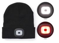 Technosmart Muts met LED Verlichting - Zwart Beanie - Unisex - One Size - Warme Hardloopmuts